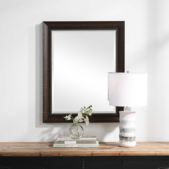 WYTHE BURNISHED WOOD MIRROR - AmericanHomeFurniture