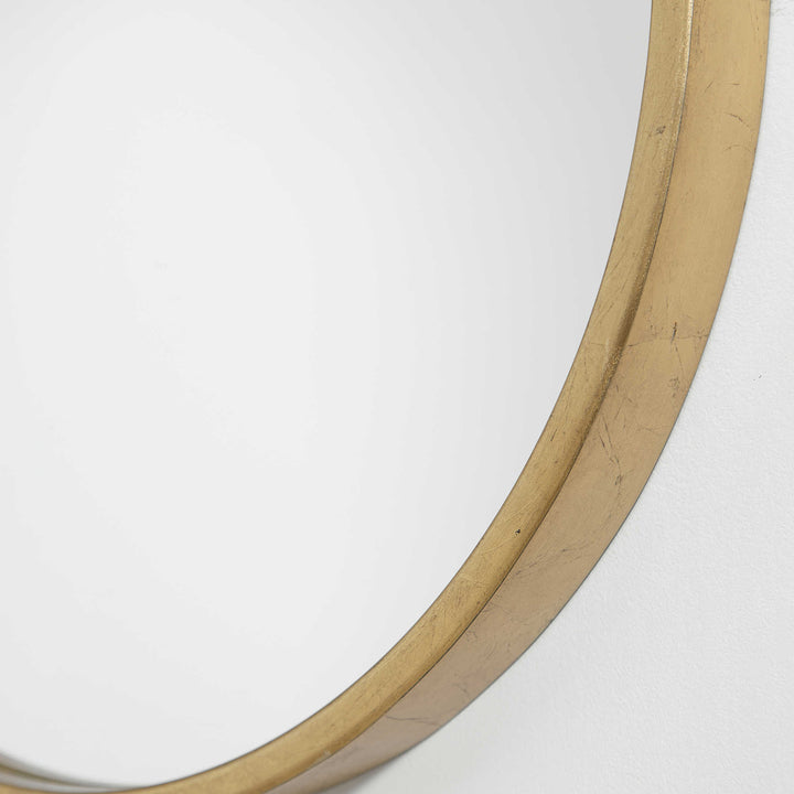 VARINA MINIMALIST GOLD OVAL MIRROR - AmericanHomeFurniture