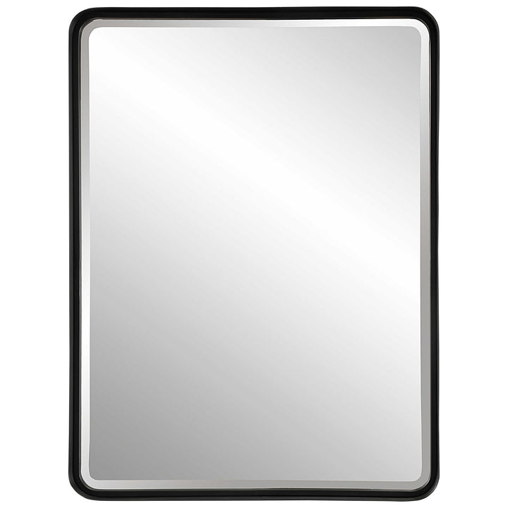 CROFTON BLACK LARGE MIRROR - AmericanHomeFurniture