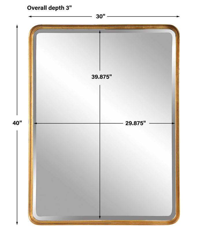 CROFTON GOLD LARGE MIRROR - AmericanHomeFurniture