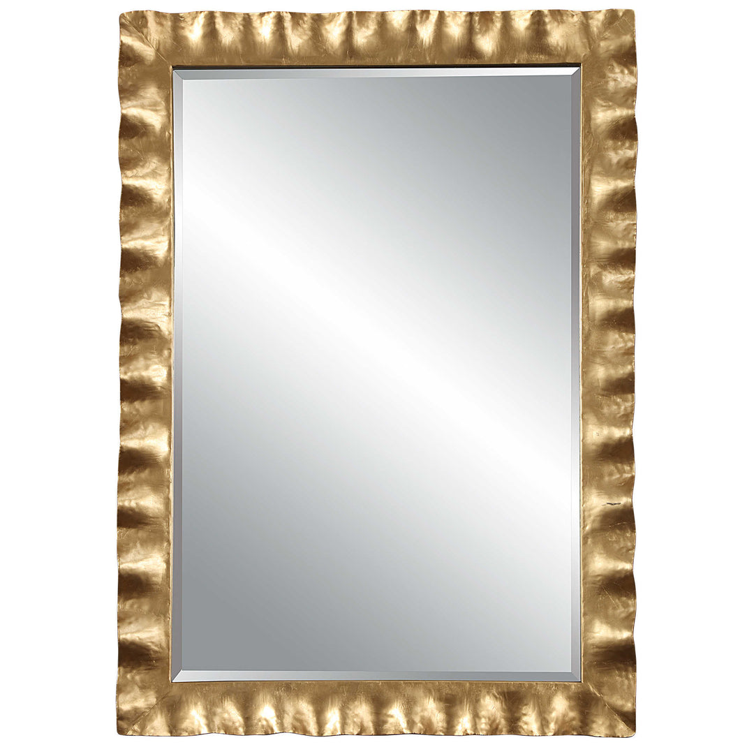 HAYA SCALLOPED GOLD MIRROR - AmericanHomeFurniture