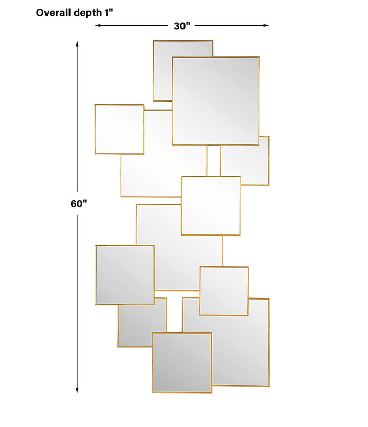 SOREN COPPER SQUARES MIRROR - AmericanHomeFurniture