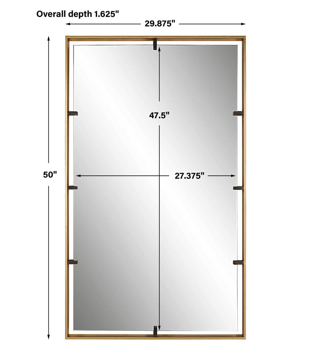 EGON GOLD WALL MIRROR - AmericanHomeFurniture