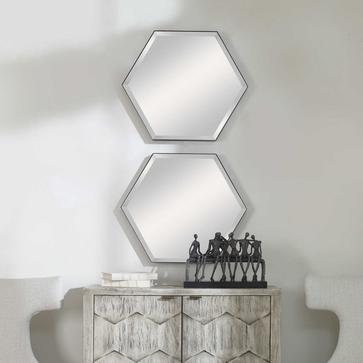 AMAYA OCTAGONAL MIRRORS, SET OF 2 - AmericanHomeFurniture