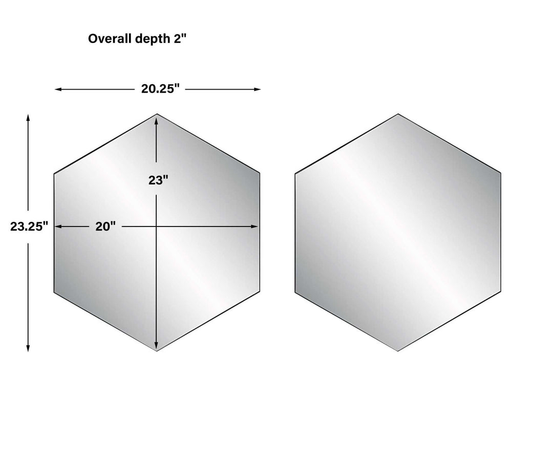 AMAYA OCTAGONAL MIRRORS, SET OF 2 - AmericanHomeFurniture