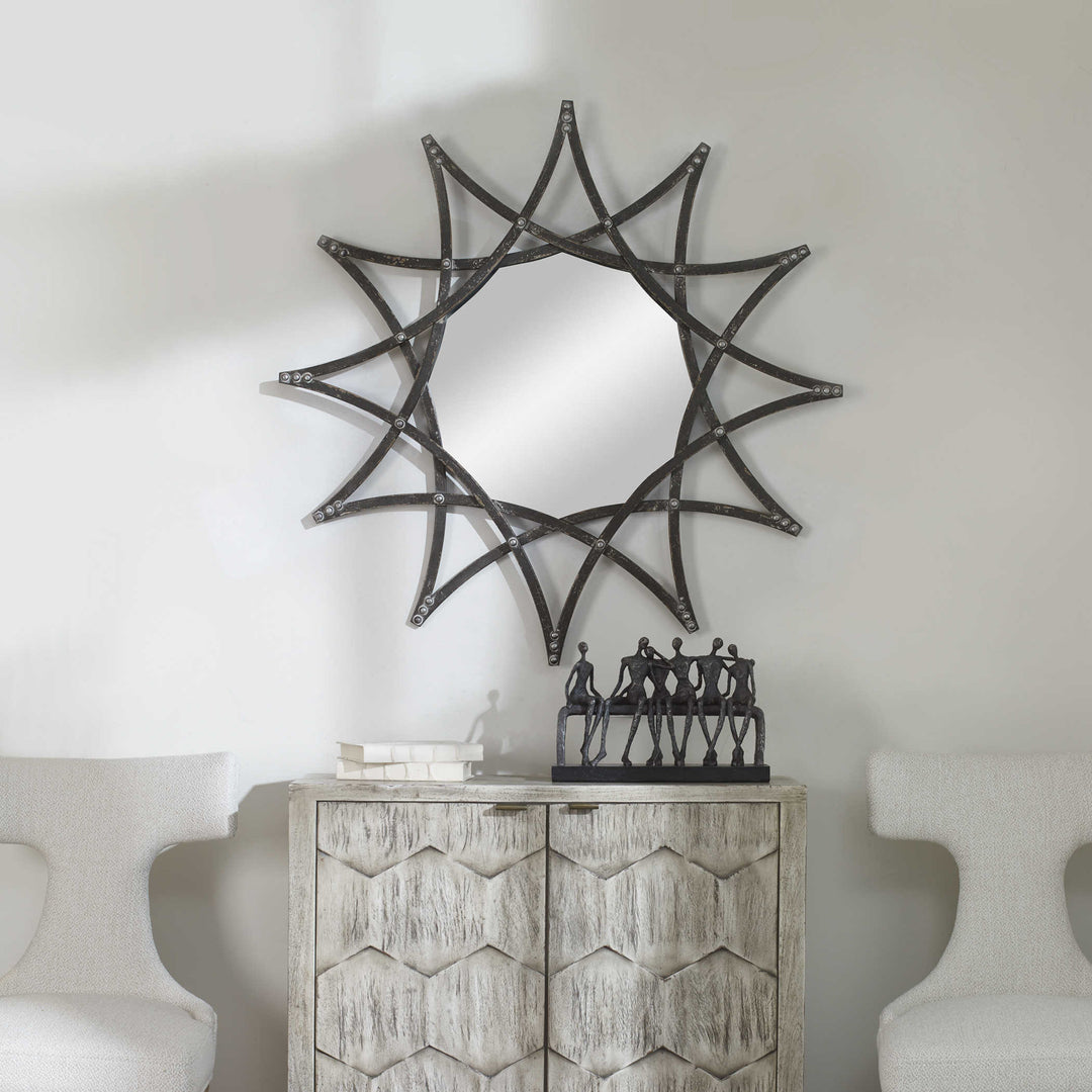 SOLARIS IRON STAR MIRROR - AmericanHomeFurniture