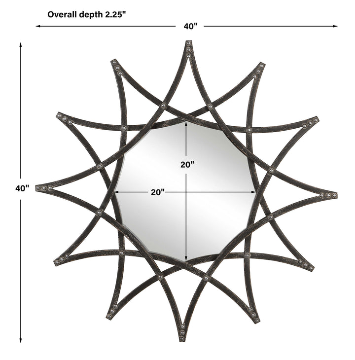 SOLARIS IRON STAR MIRROR - AmericanHomeFurniture