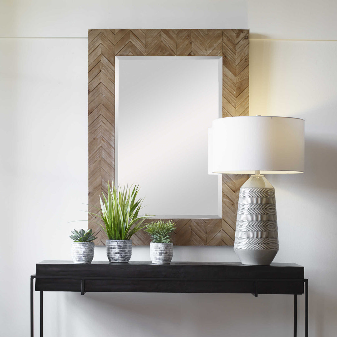 DEMETRIA WOODEN MIRROR, SMALL - AmericanHomeFurniture