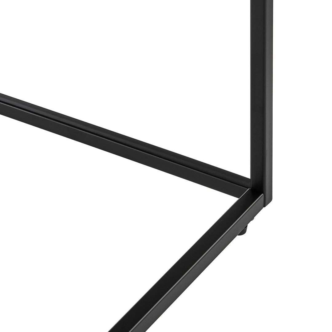 TERESA RECTANGLE COFFEE TABLE IN HIGH GLOSS BLACK WITH MATTE BLACK BASE - AmericanHomeFurniture