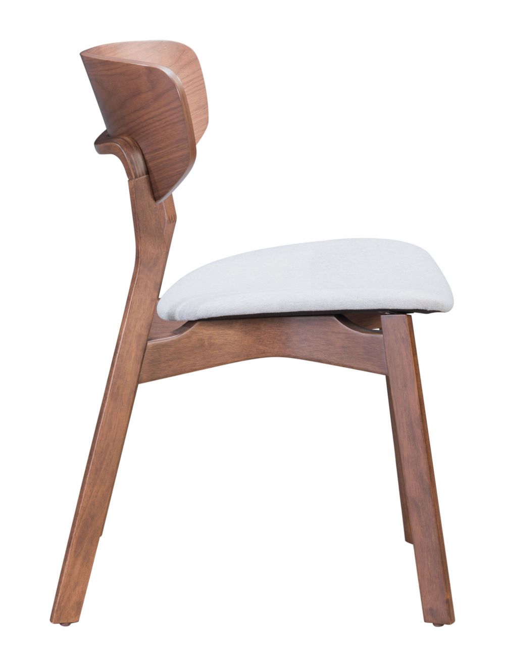Russell Dining Chair (Set of 2) Walnut & Light Gray