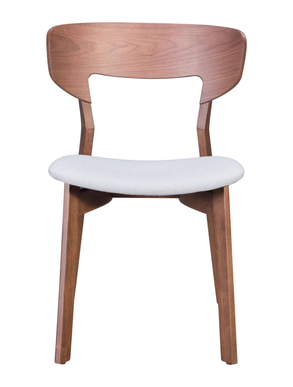 Russell Dining Chair (Set of 2) Walnut & Light Gray