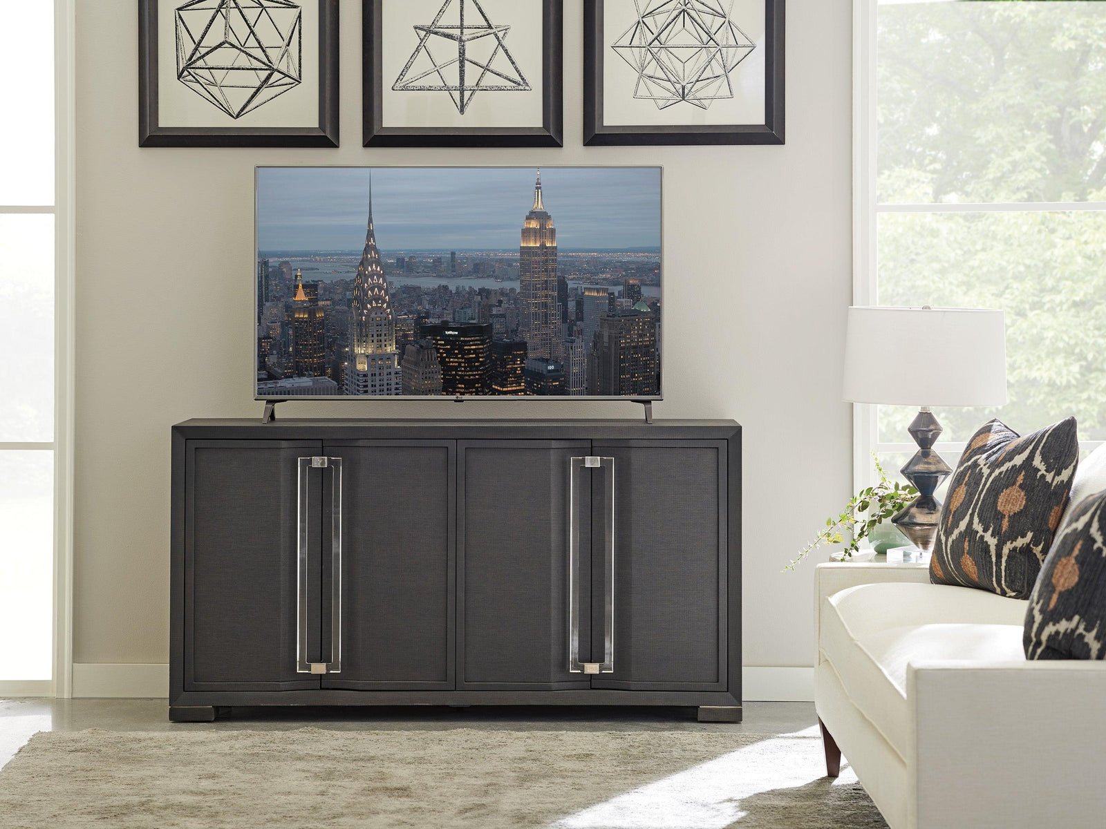 Sligh Studio Designs Anthology Linen Media Console MEDIA + TV STANDS