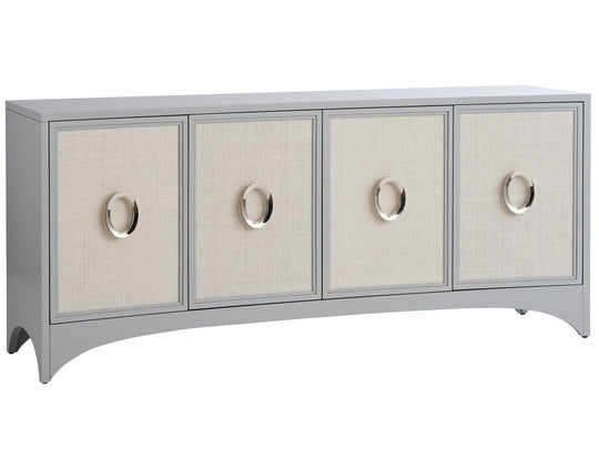 Sligh Studio Designs Newbury Park Raffia Media Console MEDIA + TV STANDS
