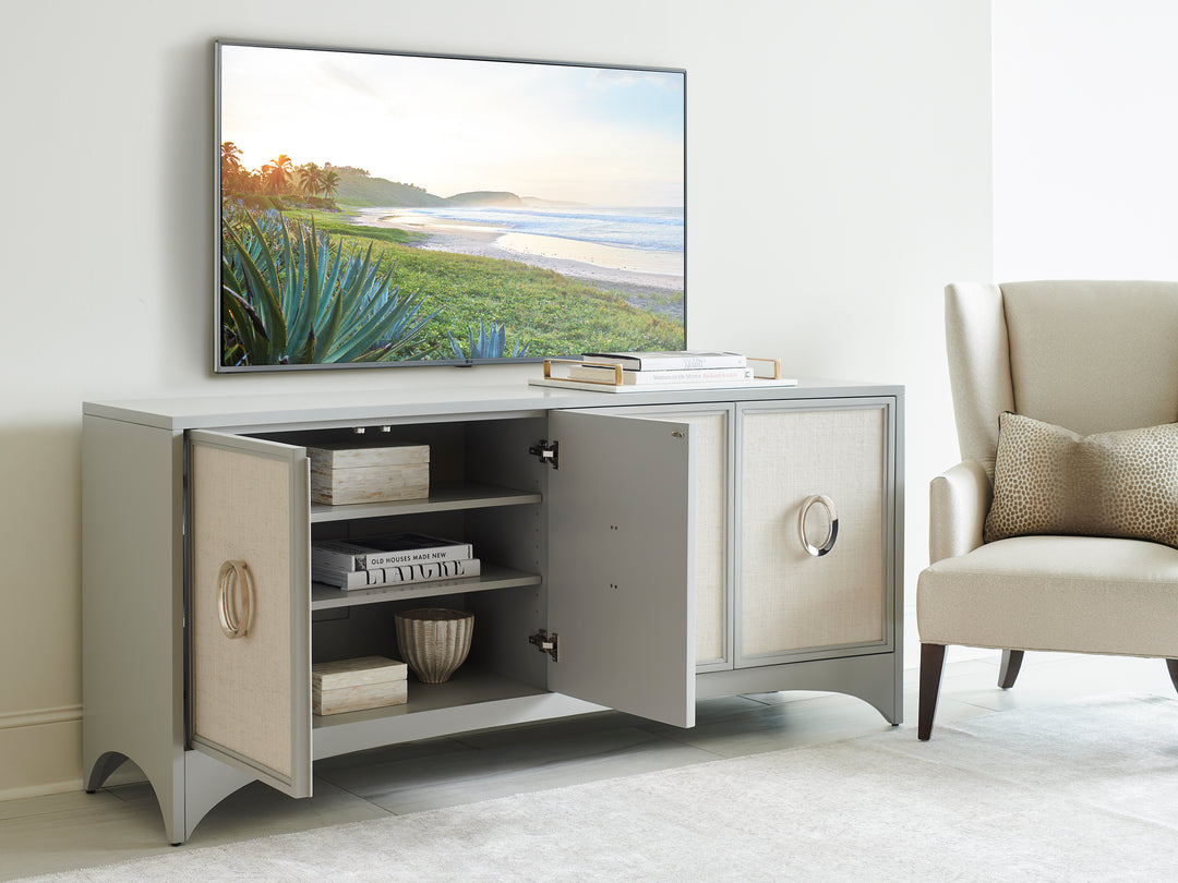 American Home Furniture | Sligh  - Studio Designs Newbury Park Raffia Media Console