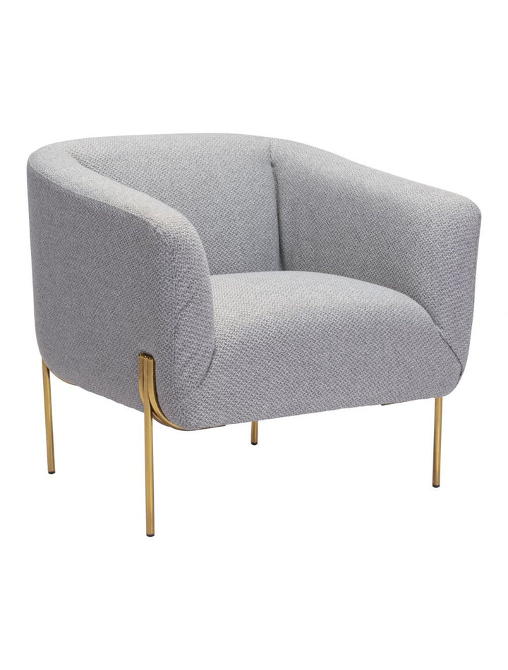 Micaela Arm Chair Gray & Gold