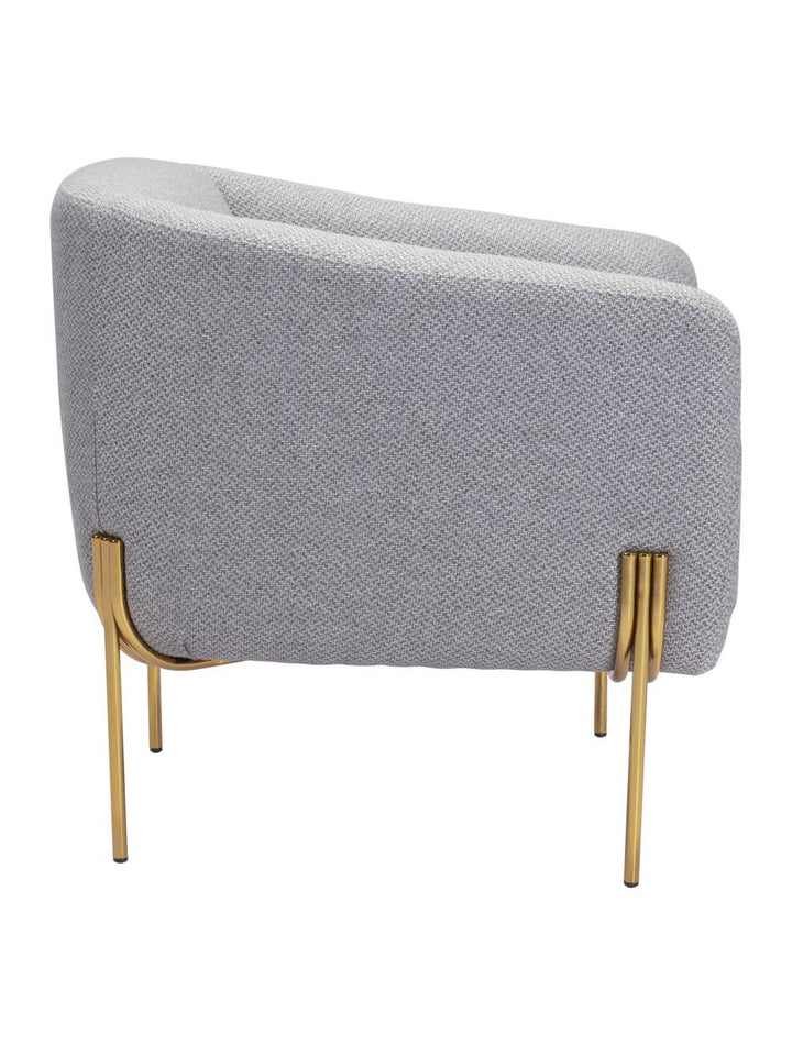 Micaela Arm Chair Gray & Gold