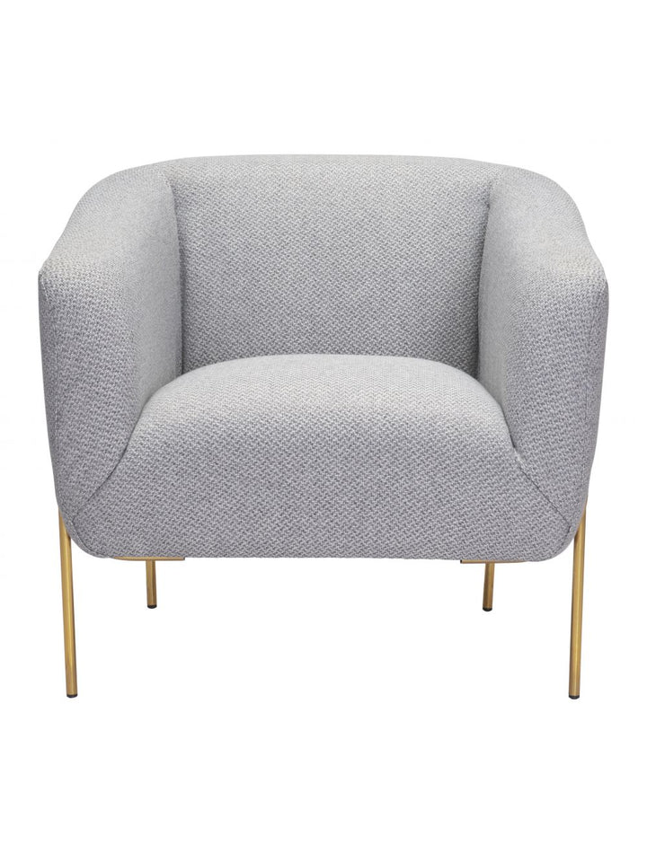 Micaela Arm Chair Gray & Gold