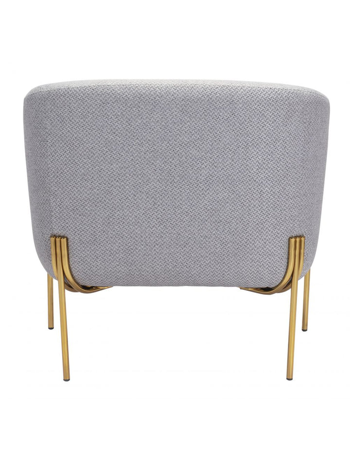 Micaela Arm Chair Gray & Gold