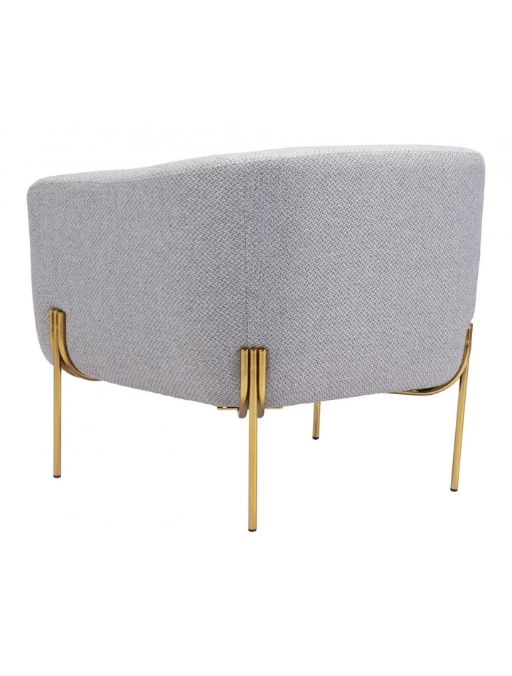 Micaela Arm Chair Gray & Gold