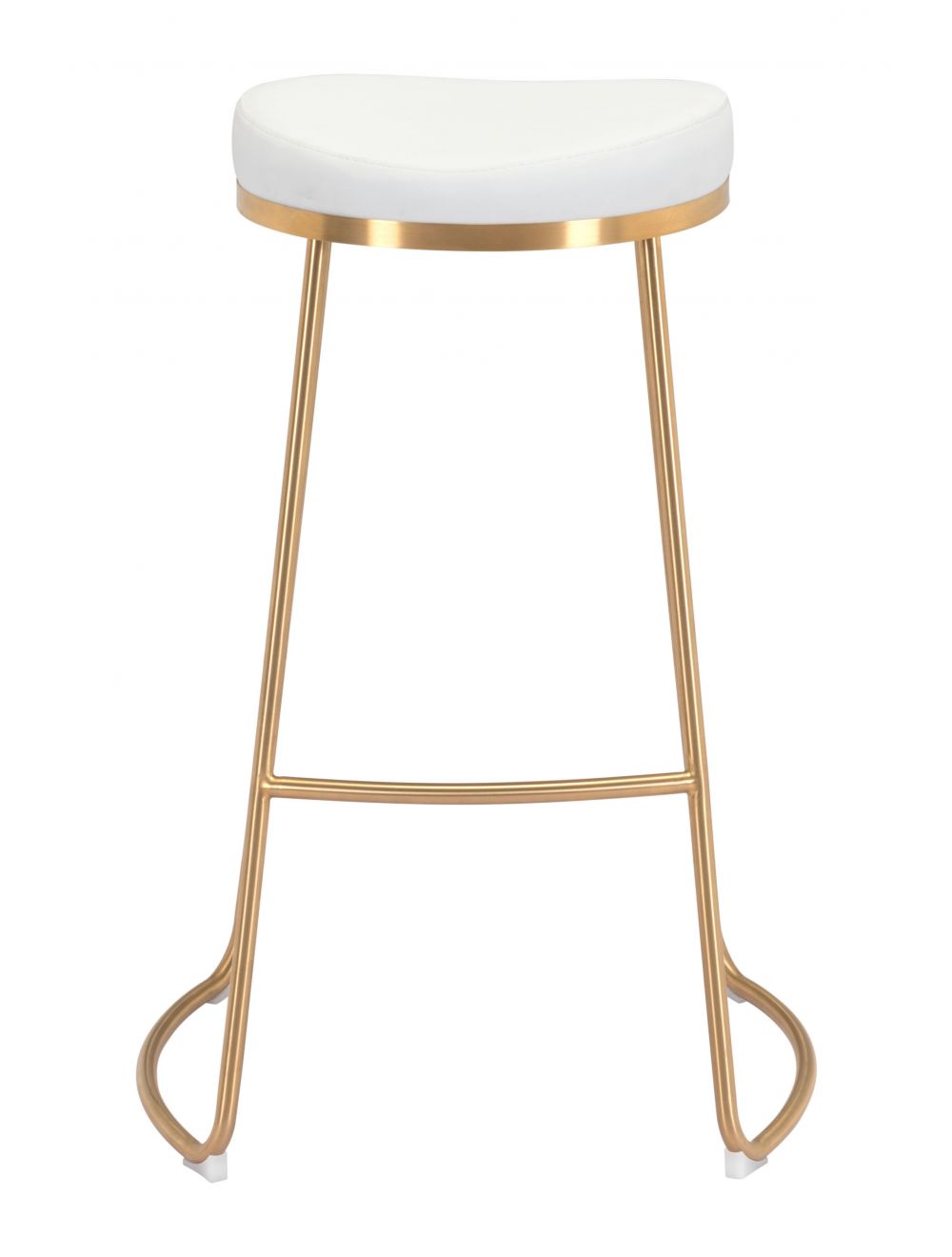 Bree Barstool (Set of 2) White & Gold