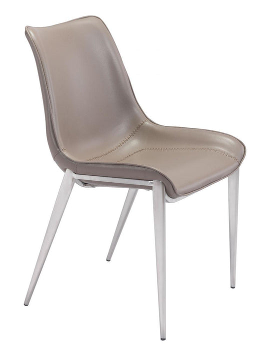 Zuo Magnus Dining Chair (Set of 2) Gray & Silver DINING CHAIRS