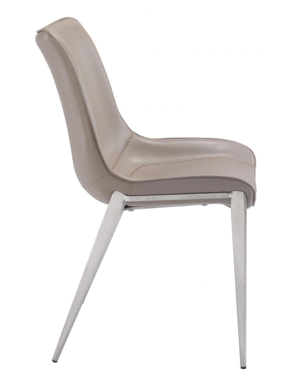 Zuo Magnus Dining Chair (Set of 2) Gray & Silver DINING CHAIRS