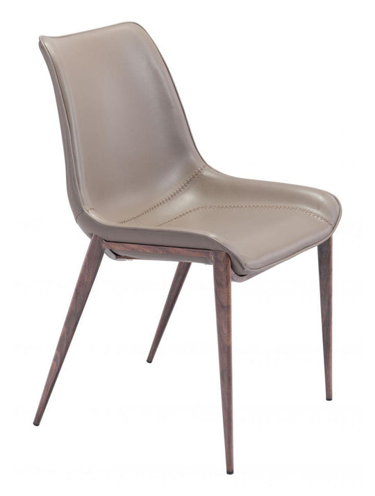 Zuo Magnus Dining Chair (Set of 2) Gray & Walnut DINING CHAIRS