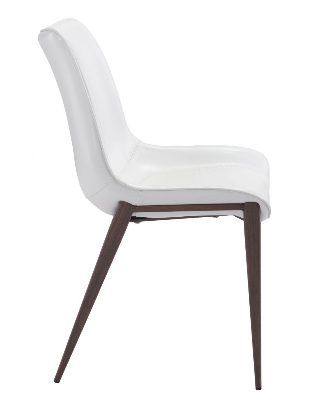 Magnus Dining Chair (Set of 2) White & Walnut