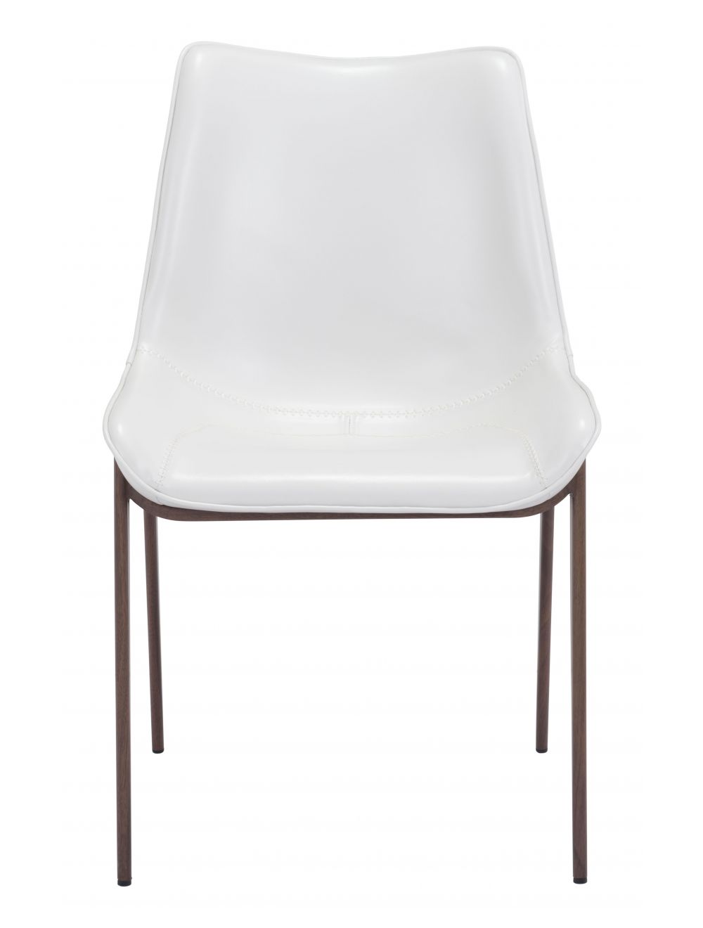 Magnus Dining Chair (Set of 2) White & Walnut