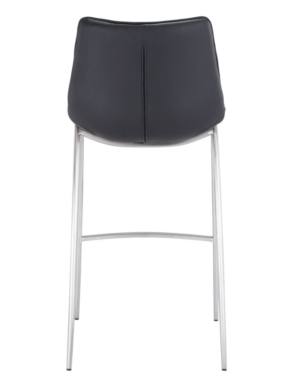 Magnus Bar Chair (Set of 2) Black & Silver