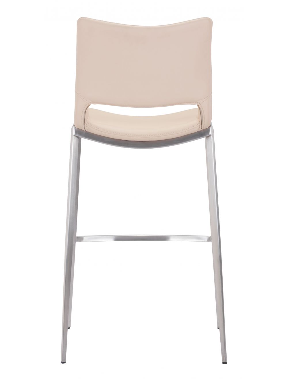 Ace Bar Chair (Set of 2) Light Pink & Silver