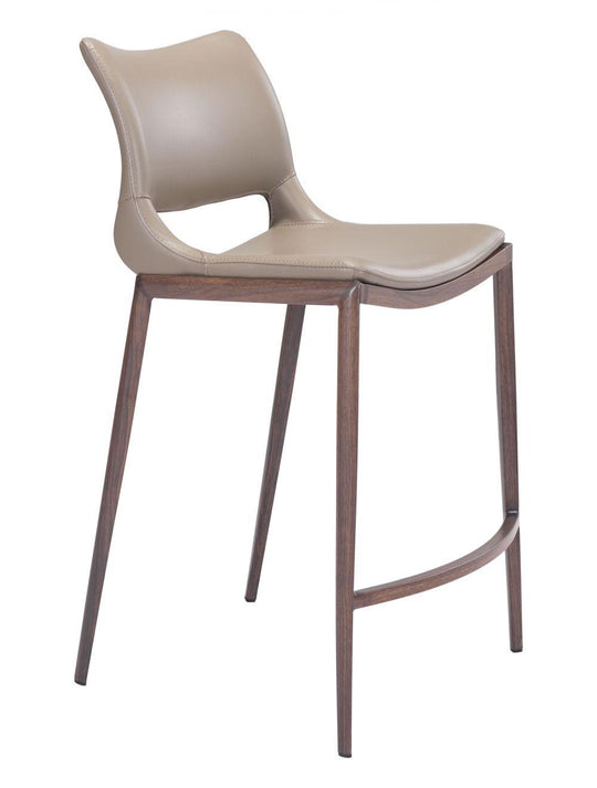 Zuo Ace Counter Chair (Set of 2) Gray & Walnut BAR STOOLS + COUNTER STOOLS