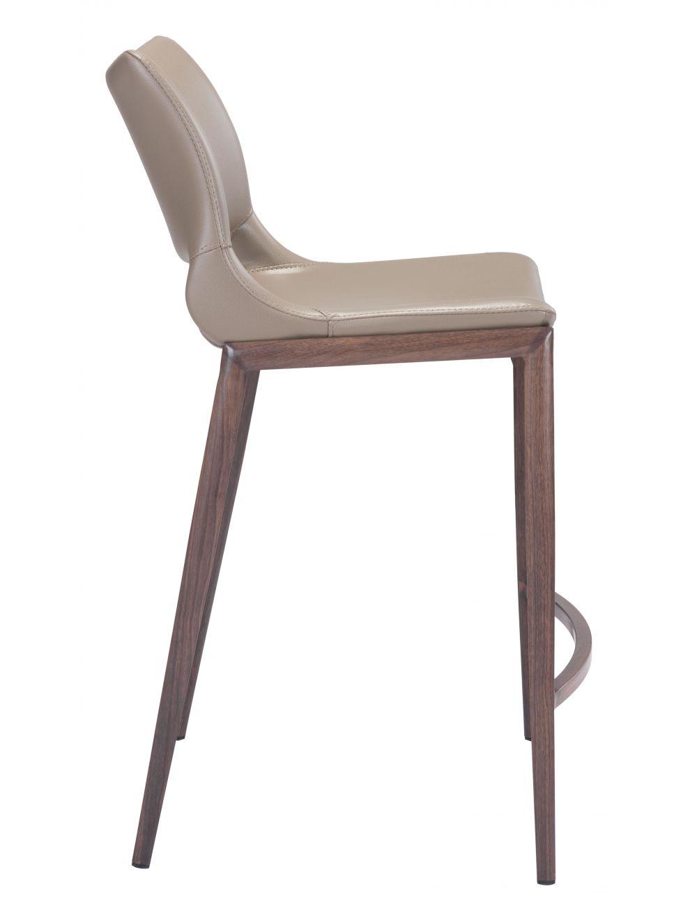Zuo Ace Counter Chair (Set of 2) Gray & Walnut BAR STOOLS + COUNTER STOOLS