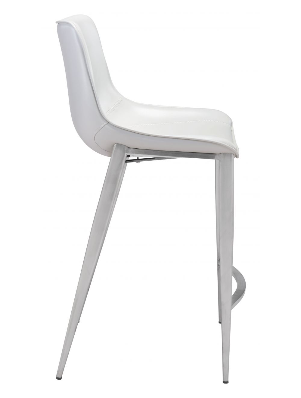 Magnus Counter Chair (Set of 2) White & Silver