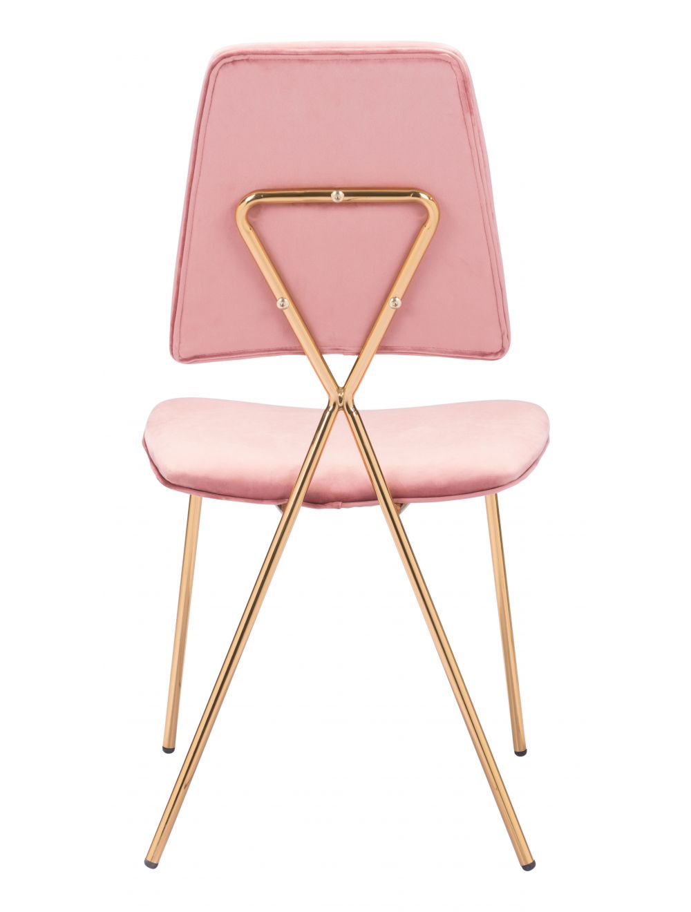 Chloe Dining Chair (Set of 2) Pink & Gold