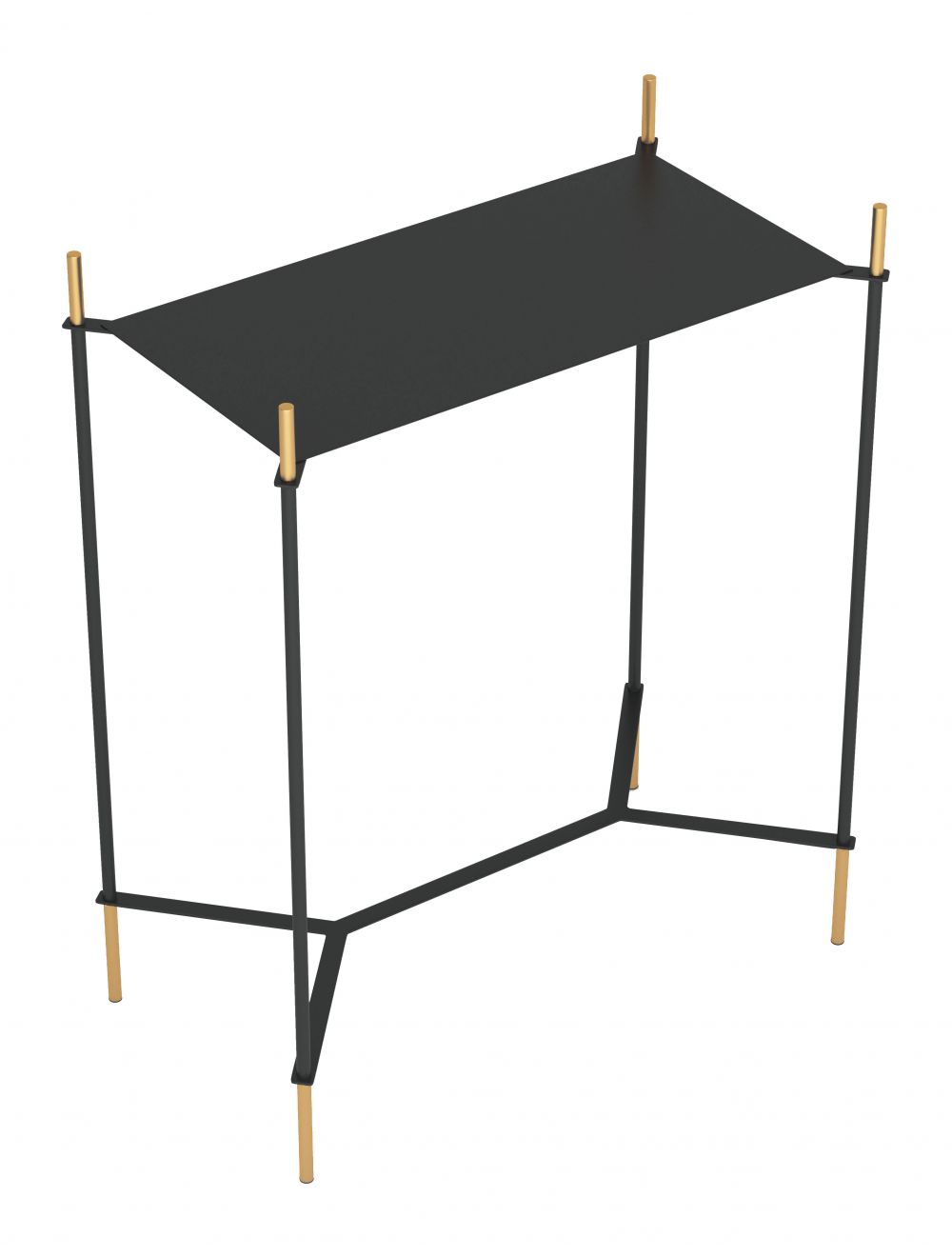 Austin Side Table Black & Gold