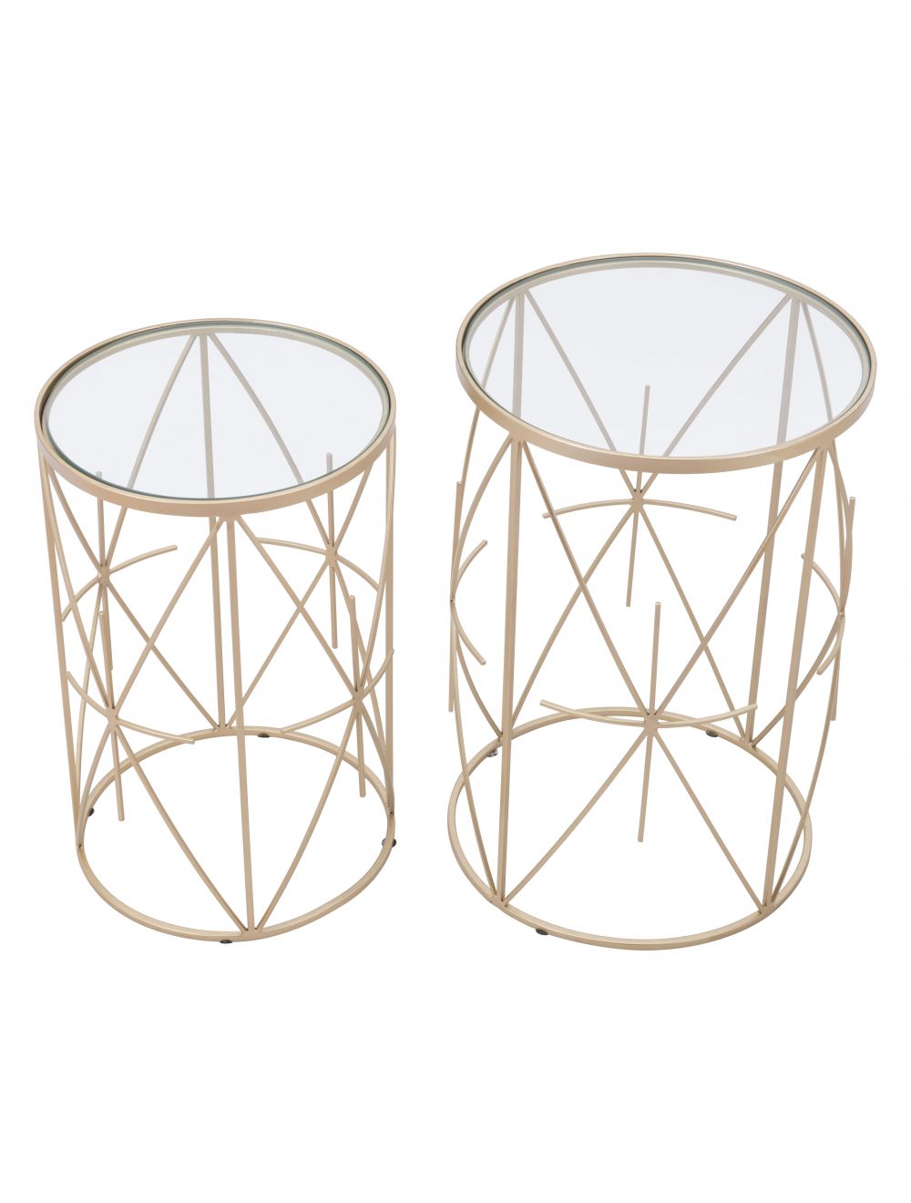 Set of 2 Hadrian Side Tables Gold