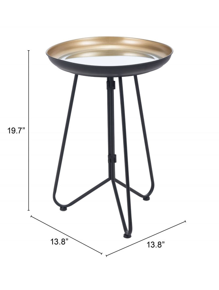 Foley Accent Table Gold & Black