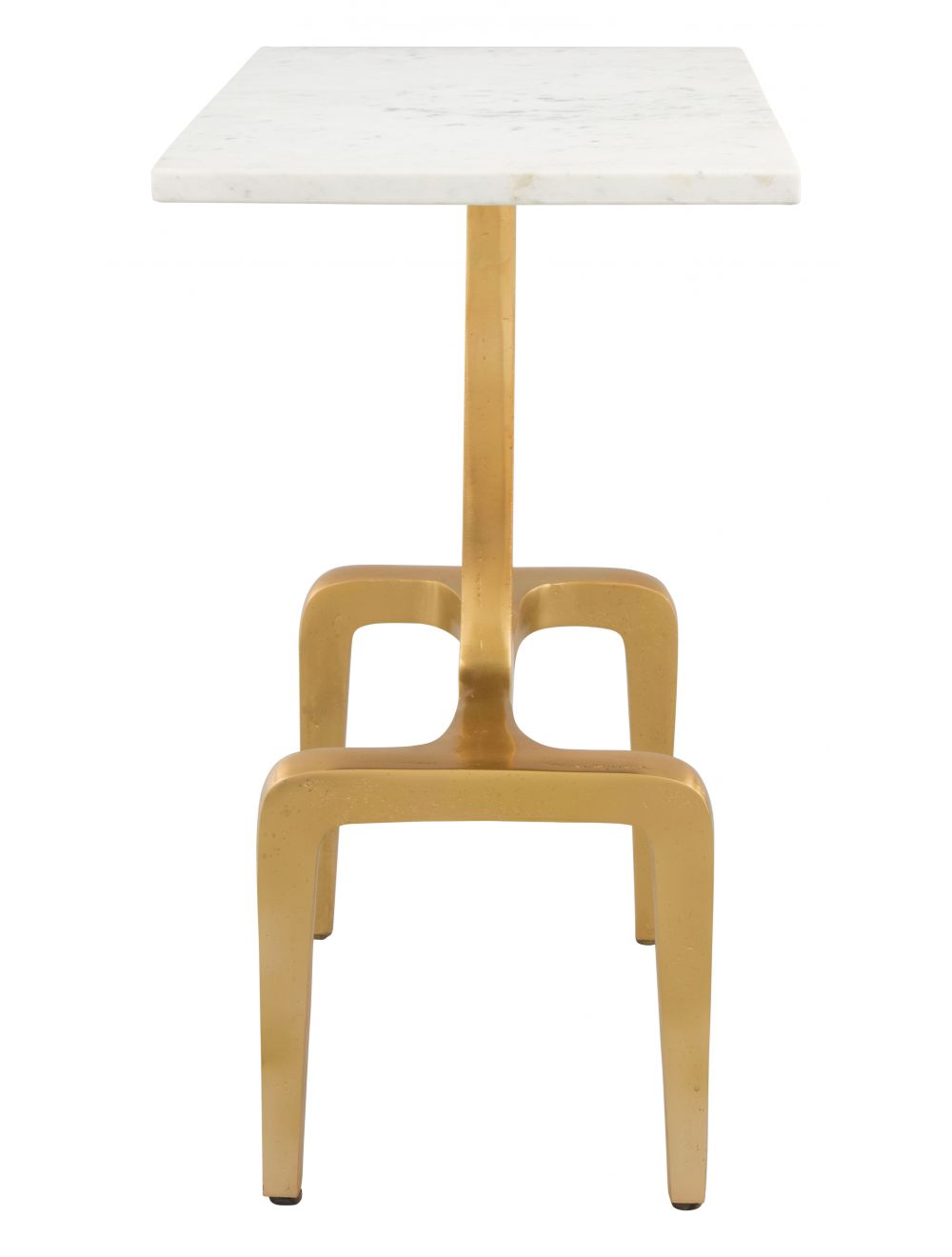 Clement Marble Side Table White & Gold