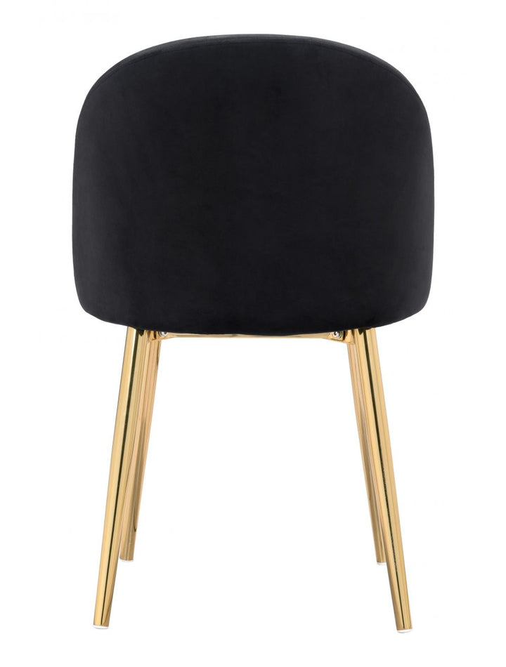 Cozy Dining Chair (Set of 2) Black & Gold