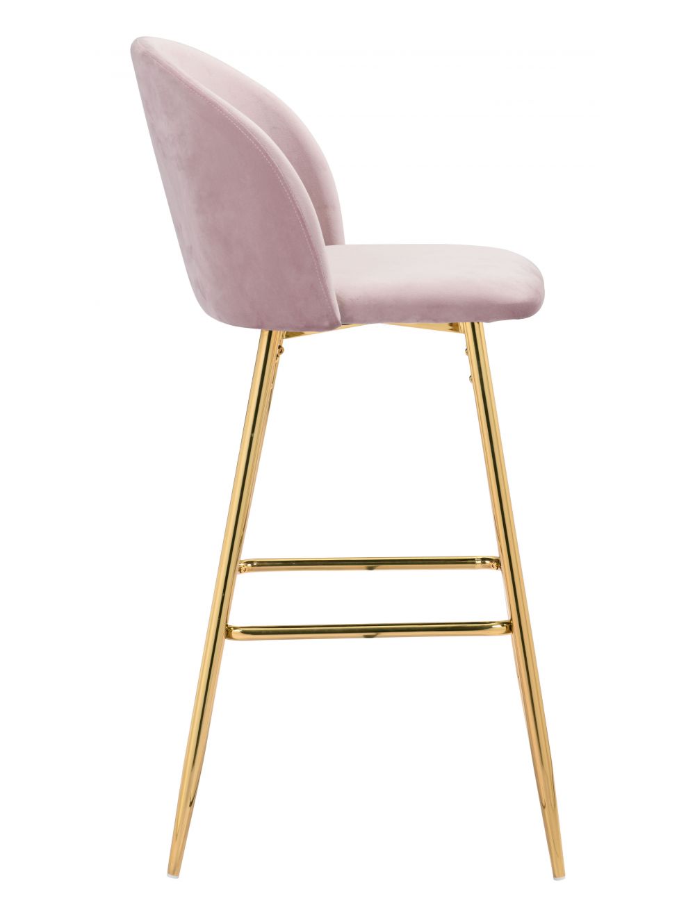 Cozy Bar Chair Pink & Gold