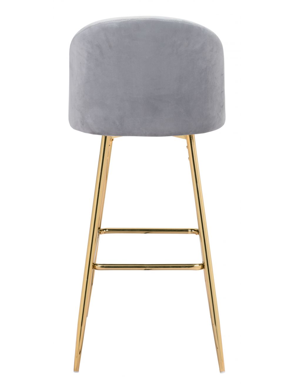 Cozy Bar Chair Gray & Gold