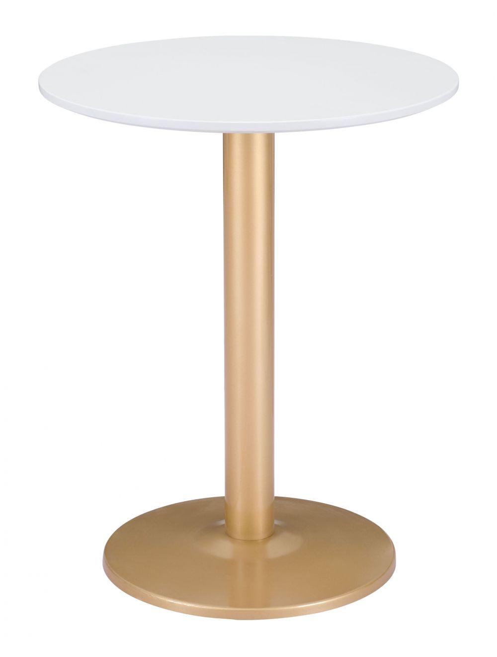 Zuo Alto Bistro Table White & Gold DINING TABLES