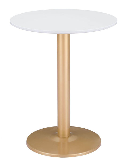Zuo Alto Bistro Table White & Gold DINING TABLES