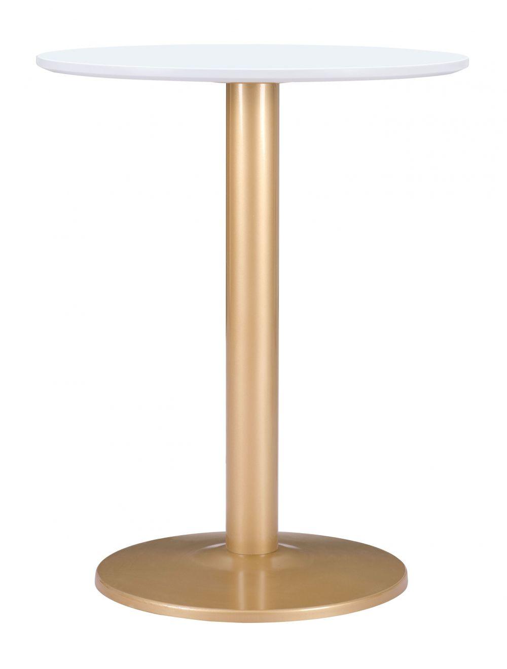 Zuo Alto Bistro Table White & Gold DINING TABLES