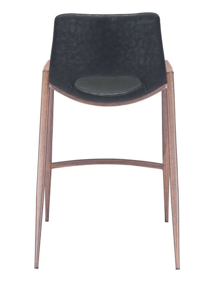 Desi Counter Chair (Set of 2) Black & Walnut