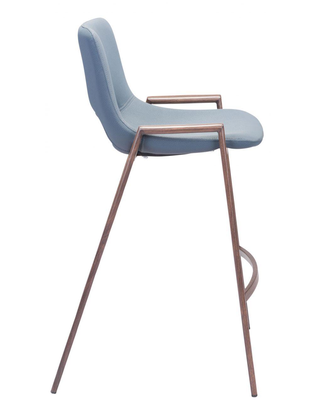 Zuo Desi Counter Chair (Set of 2) Gray & Walnut BAR STOOLS + COUNTER STOOLS