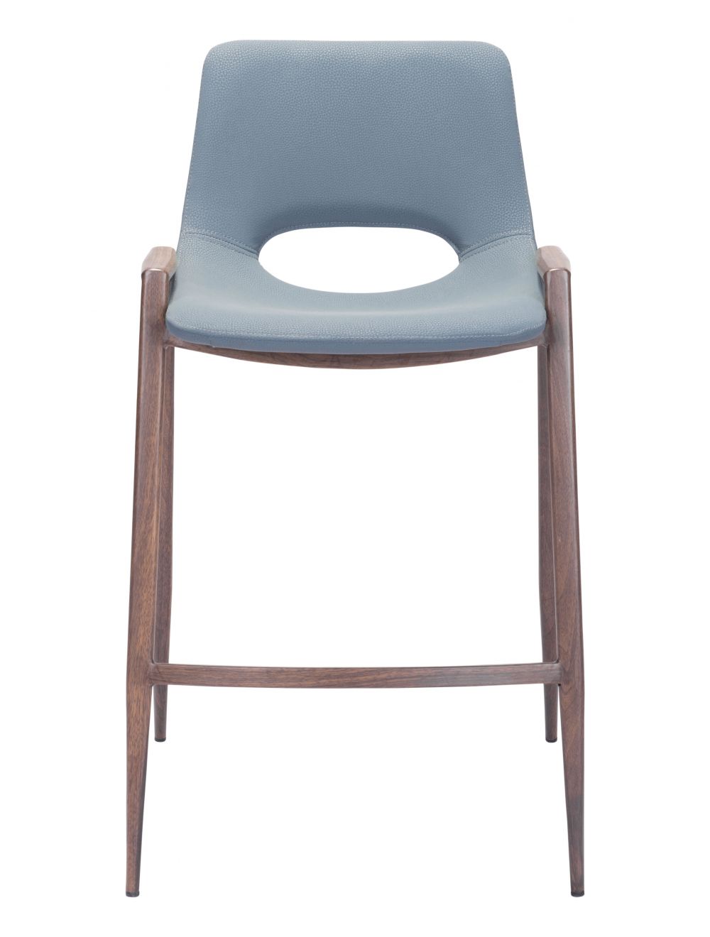 Desi Counter Chair (Set of 2) Gray & Walnut