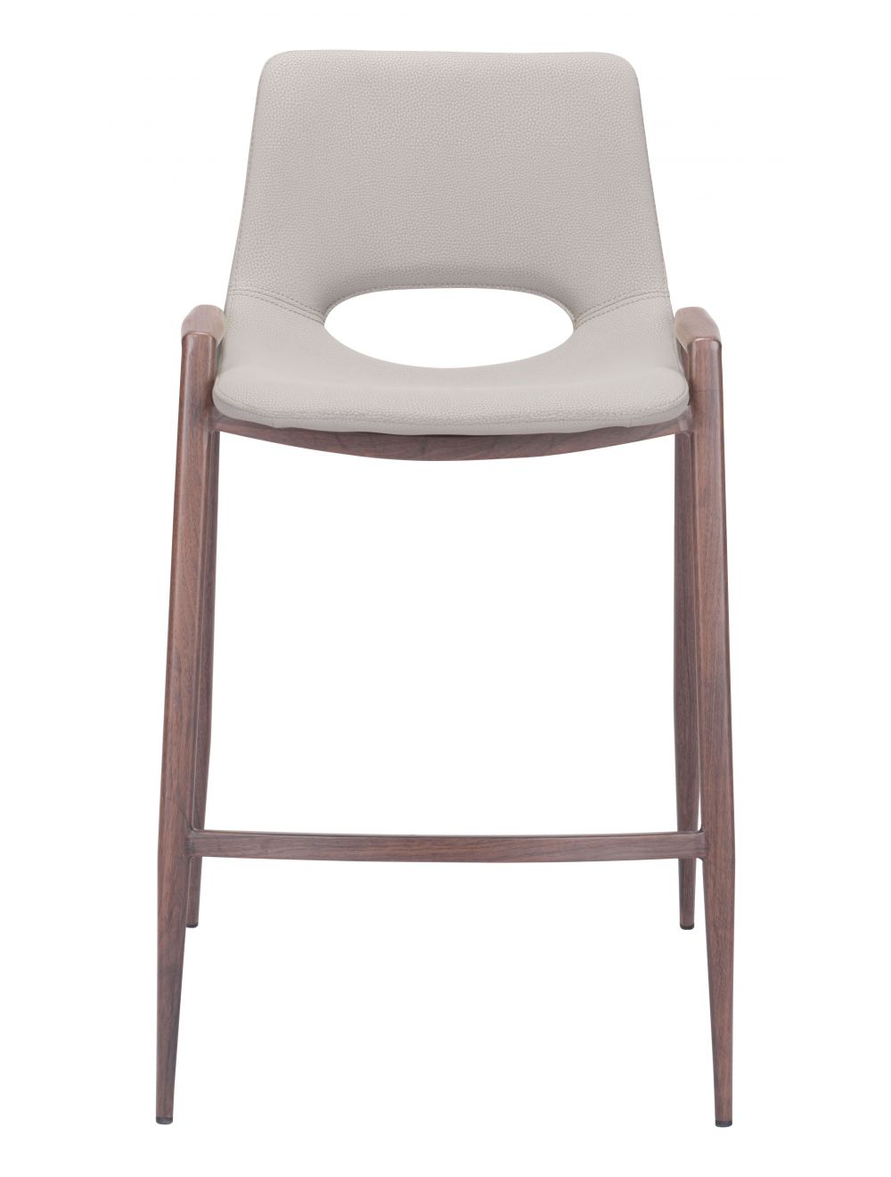 Desi Counter Chair (Set of 2) Beige & Walnut