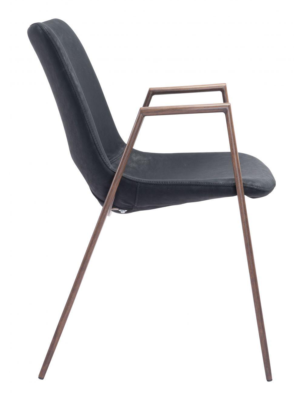 Zuo Desi Dining Chair (Set of 2) Black & Walnut DINING CHAIRS